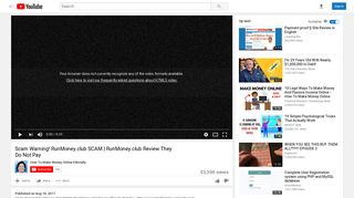 Scam Warning! RunMoney.club SCAM - YouTube