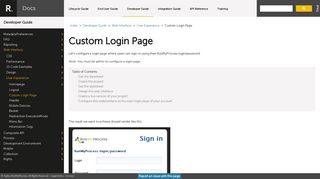 RunMyProcess User Guide » Custom Login Page