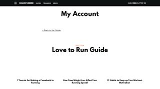 My Account - Runner's World