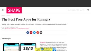 The Best Free Running Apps | Shape Magazine