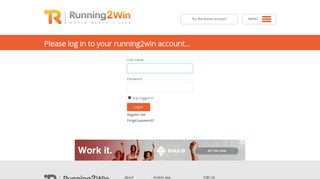 Running2Win.com - please log in