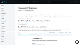 Runscope Integration | Keen