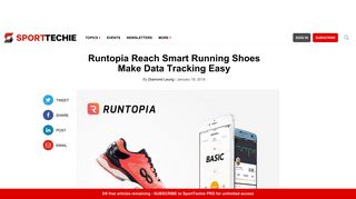 Runtopia Reach Smart Running Shoes Make Data Tracking Easy