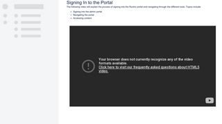 Signing In to the Portal - Hotel Documentation - Runtriz Documentation