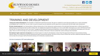 Training and Development | Runwood Homes Careers