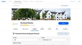 Working at Runwood Homes: 144 Reviews | Indeed.co.uk