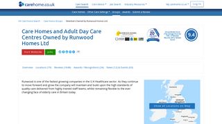 Runwood Homes Ltd - Care Homes and Adult Day Care Centres