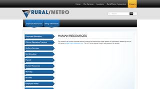 Human Resources - Rural/Metro Corporation