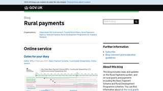 Online service - Rural payments