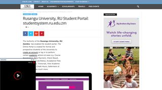 Rusangu University, RU Student Portal: studentsystem.ru.edu.zm ...