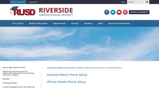 District Email Setup on Your Mobile Phone - Riverside Unified School ...