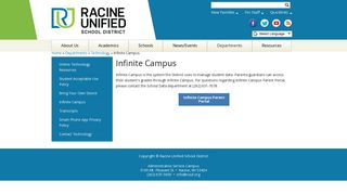 Infinite Campus | Racine Unified School District