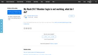 My Rush 24/7 Member login is not working, what do I do? – Need Help ...