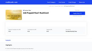 24k Prepaid Visa® RushCard - Apply Online - Credit Cards