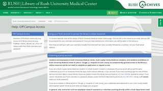 Off Campus Access - Help - LibGuides at Rush University Medical ...
