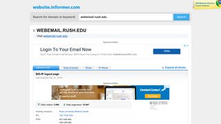 webemail.rush.edu at WI. BIG-IP logout page - Website Informer