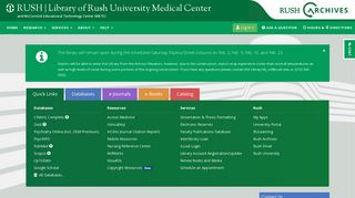 Home - Welcome to the Library of Rush University Medical Center ...