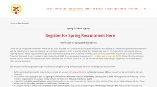 Recruitment – Maryland – University of Maryland – College Park