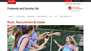 Rush, Recruitment & Intake | Fraternity and Sorority Life