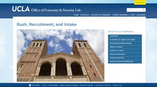 Office of Fraternity & Sorority Life > Menu > LeftNavBar > Rush ... - UCLA