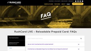 RushCard LIVE - Reloadable Prepaid Card: FAQs | RushCard