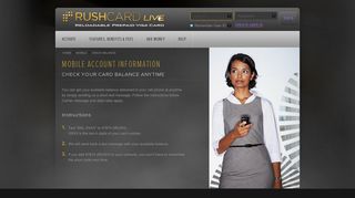 mobile account information - RushCard Live - Manage your Account ...