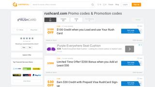 $100 Off rushcard.com Promo Codes & Promotion Codes for Feb. 2019