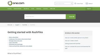 Getting started with RushFiles – Support | One.com