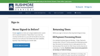 Sign-in - Rushmore Loan Management Services