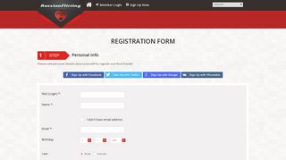 RussianFlirting Registration form