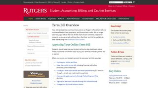 My Student Account - Rutgers Student Accounting - Rutgers University