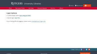 User account | Rutgers University Libraries