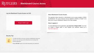 Blackboard Course Access | Rutgers University