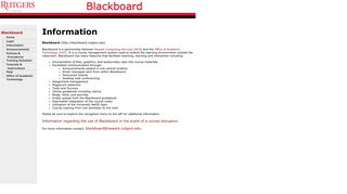 Blackboard Information