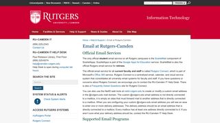 Email at Rutgers-Camden – Information Technology