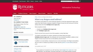 What is my Rutgers email address? – Information Technology - Camden