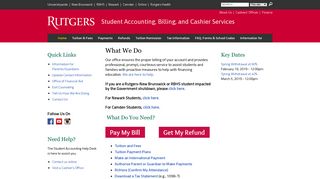 Student Accounting, Billing, and Cashier Services | - Rutgers University