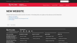 New Website | University Career Services - Rutgers Career Services
