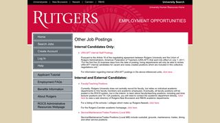 Rutgers University Employment Opportunities - Jobs at Rutgers