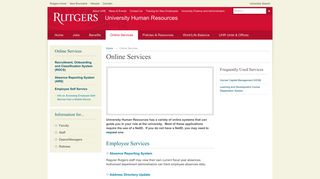Online Services | Rutgers University Human Resources