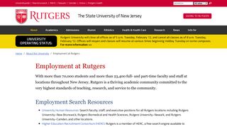 Employment at Rutgers | Rutgers University
