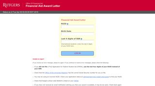 Financial Aid Award Letter - Financial Aid Award Status - Rutgers ...