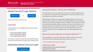 Student Accounting & Cashiering - Financial Services - Rutgers ...