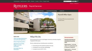 Payroll Services - Rutgers University