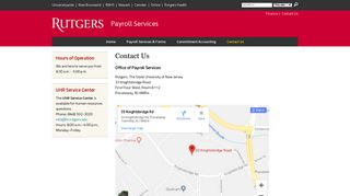 Contact Us - Payroll Services - Rutgers University