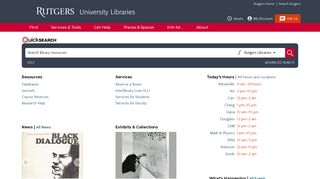 Rutgers University Libraries: Home