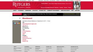 Blackboard | Rutgers University - Newark