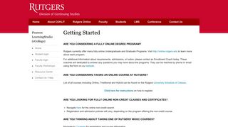 Getting Started | Rutgers University - Center for Online & Hybrid ...