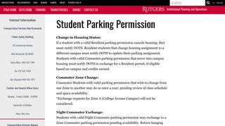 Student Parking Permission | Institutional Planning and Operations