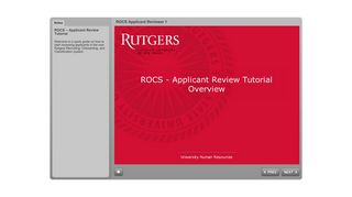 ROCS Applicant Reviewer 1 - Jobs at Rutgers - Rutgers University